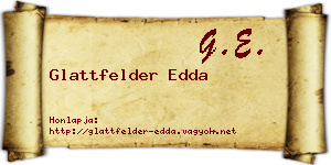 Glattfelder Edda névjegykártya